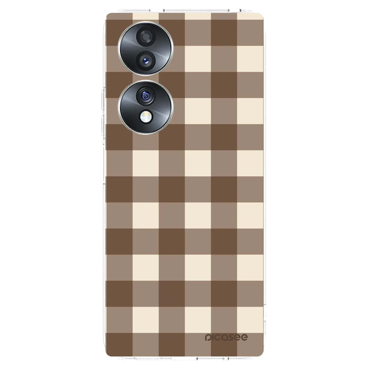 Picasee átlátszó szilikon tok az alábbi mobiltelefonokra Honor 70 - Brown grid