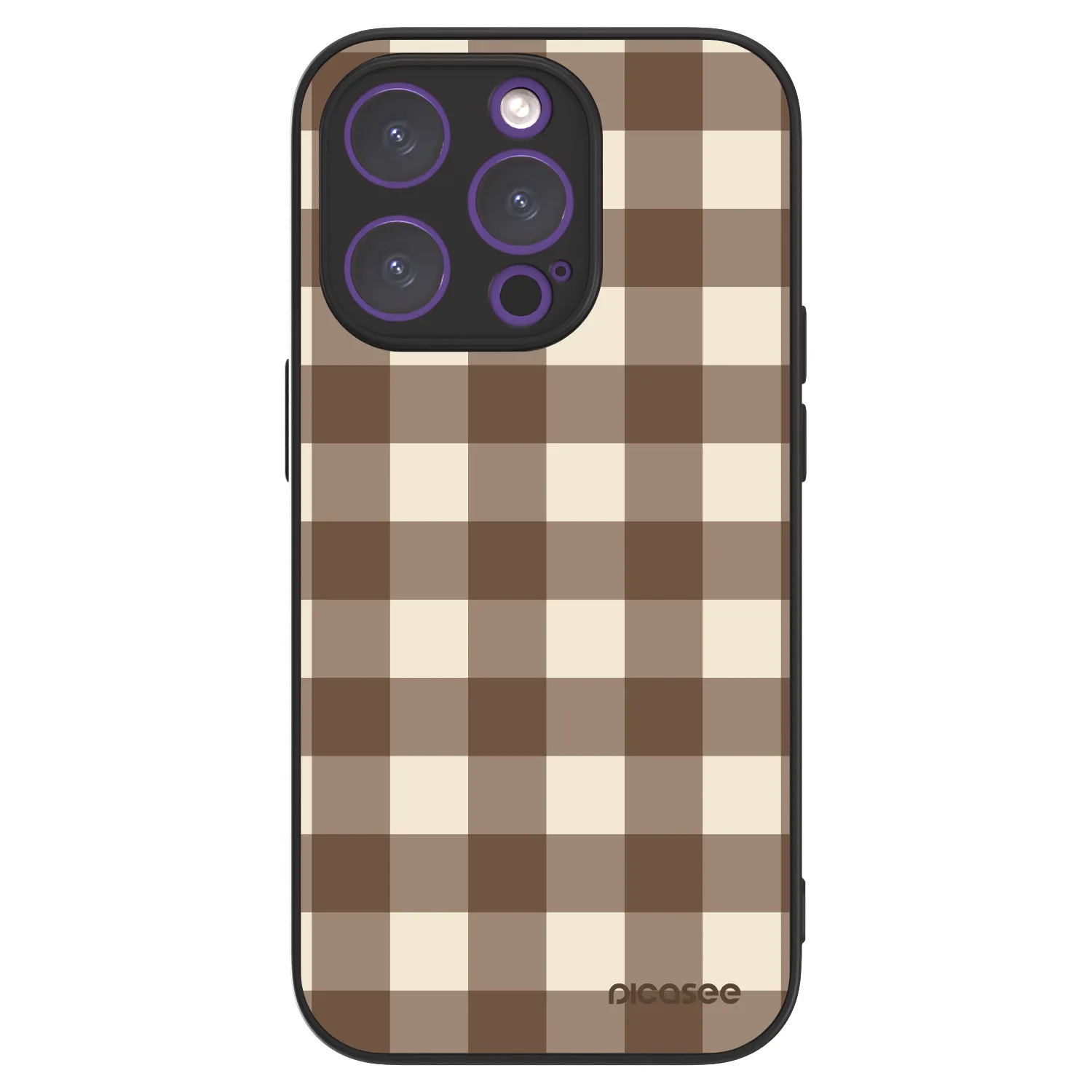 Picasee ULTIMATE CASE MagSafe Apple iPhone 14 Pro - készülékre - Brown grid