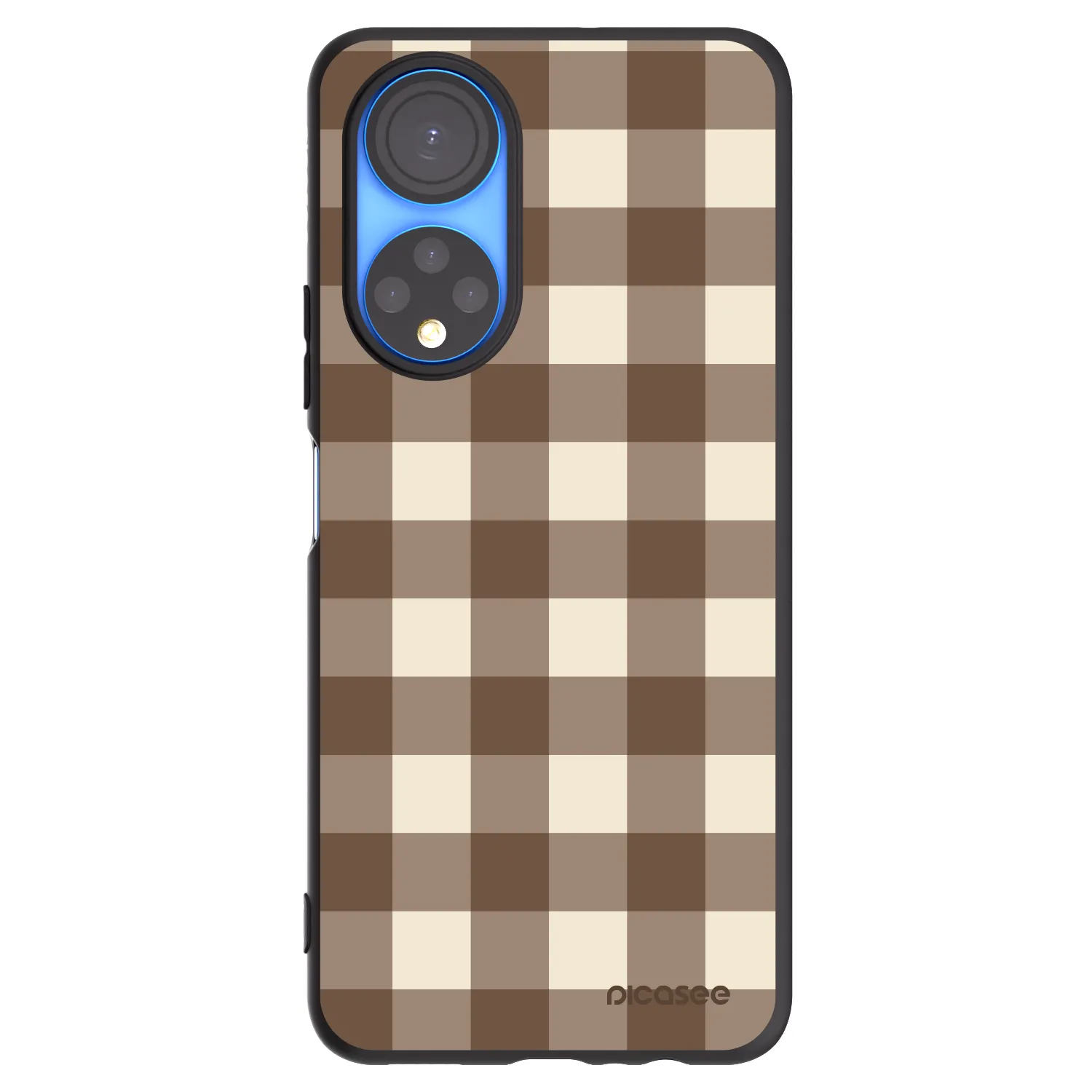 Picasee fekete szilikon tok az alábbi mobiltelefonokra Honor X7 - Brown grid