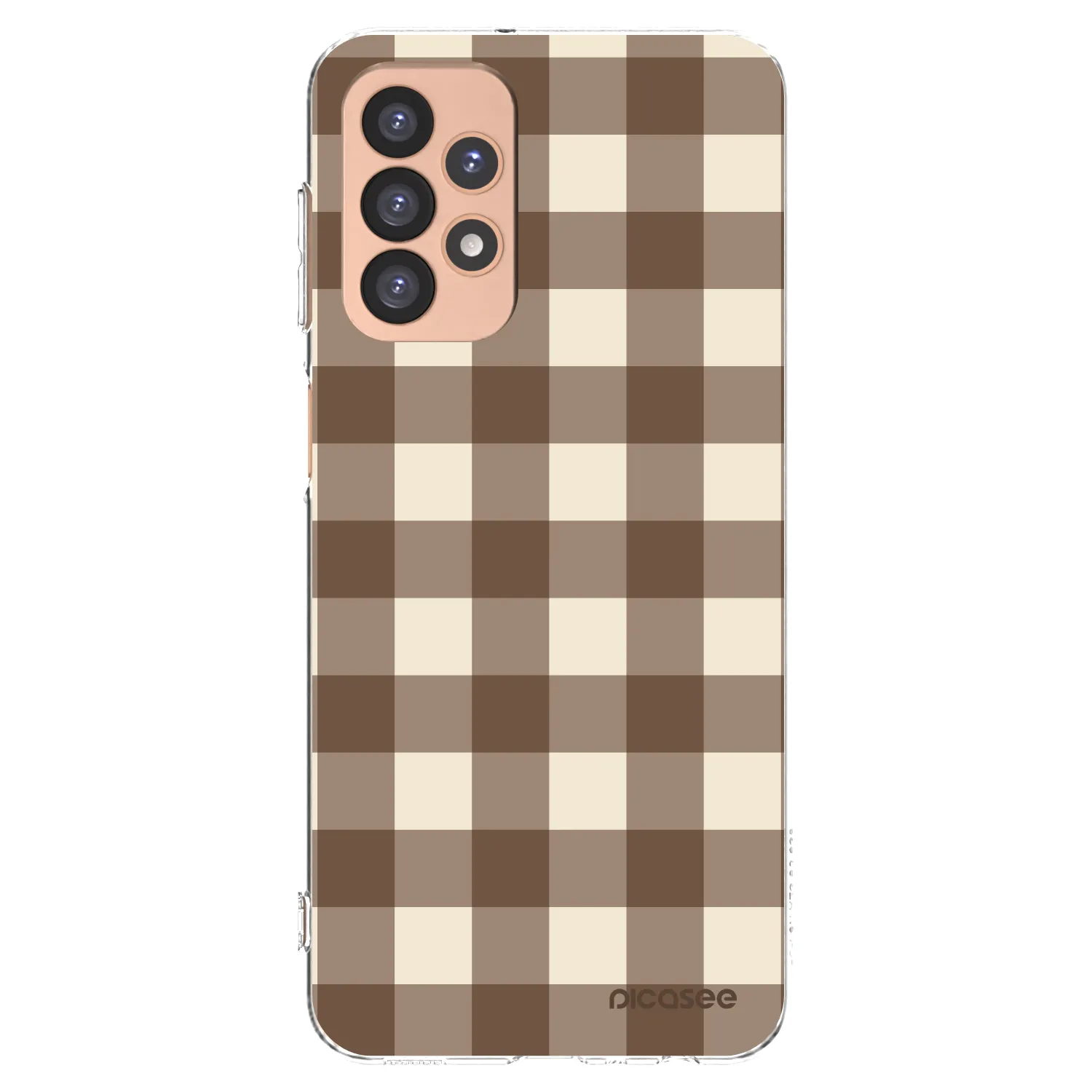 Picasee átlátszó szilikon tok az alábbi mobiltelefonokra Samsung Galaxy A23 A236B 5G - Brown grid