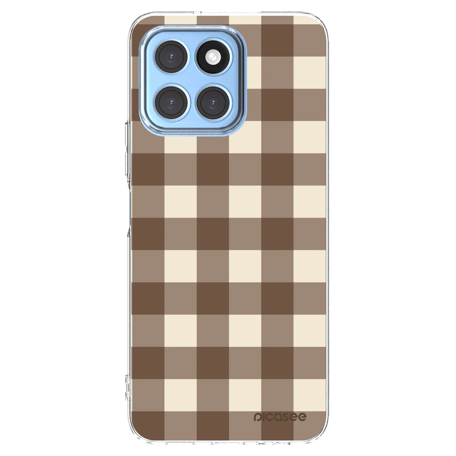 Picasee átlátszó szilikon tok az alábbi mobiltelefonokra Honor X8 5G - Brown grid