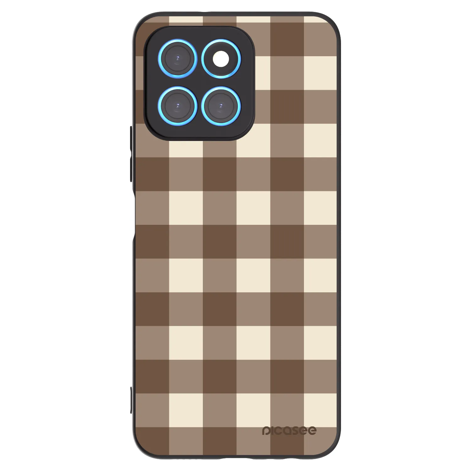 Picasee fekete szilikon tok az alábbi mobiltelefonokra Honor X6 - Brown grid