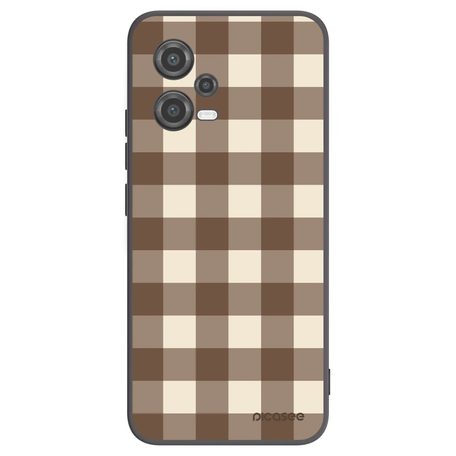 Picasee fekete szilikon tok az alábbi mobiltelefonokra Xiaomi Poco X5 - Brown grid