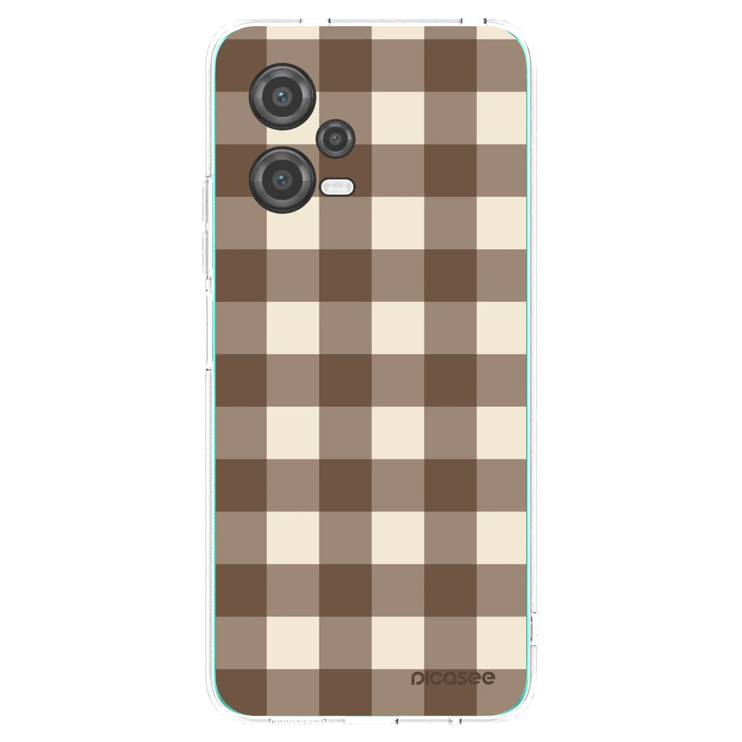 Picasee átlátszó szilikon tok az alábbi mobiltelefonokra Xiaomi Poco X5 - Brown grid