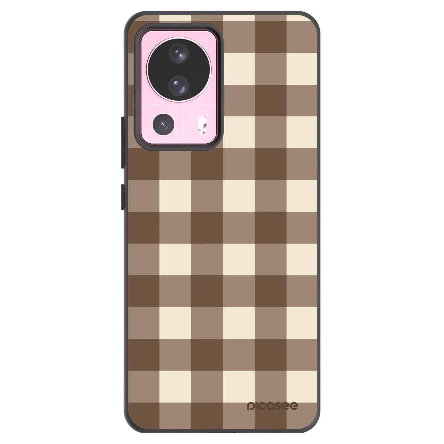 Picasee fekete szilikon tok az alábbi mobiltelefonokra Xiaomi 13 Lite - Brown grid
