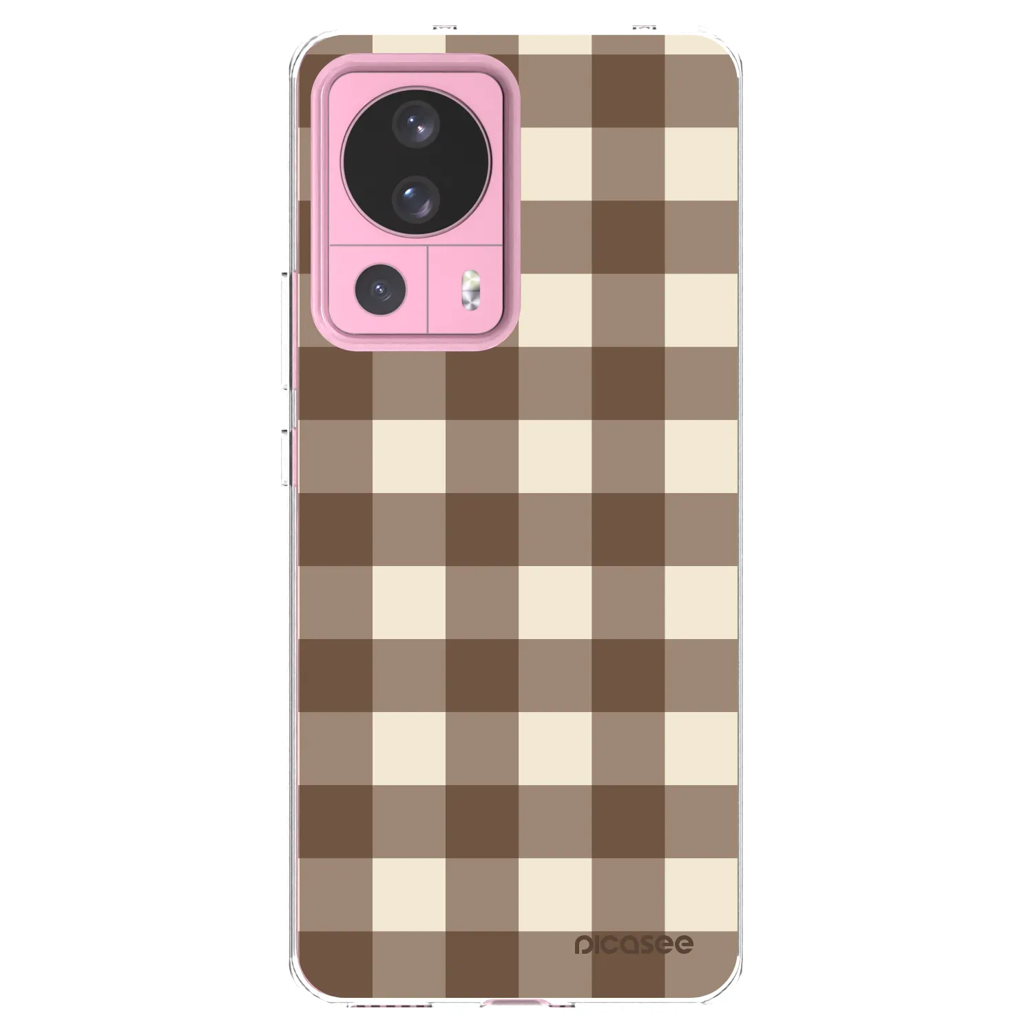 Picasee átlátszó szilikon tok az alábbi mobiltelefonokra Xiaomi 13 Lite - Brown grid
