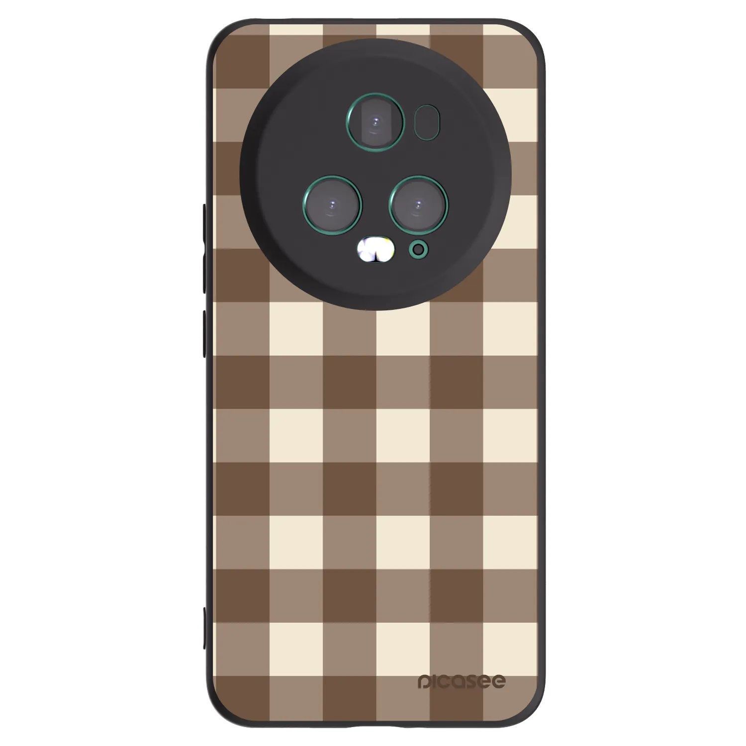 Picasee fekete szilikon tok az alábbi mobiltelefonokra Honor Magic5 Pro - Brown grid