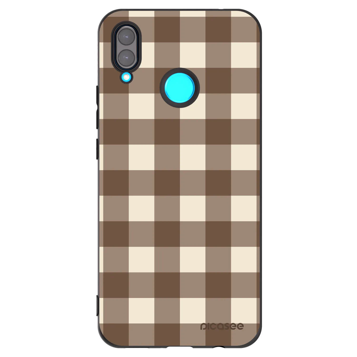 Picasee fekete szilikon tok az alábbi mobiltelefonokra Huawei Nova 3i - Brown grid