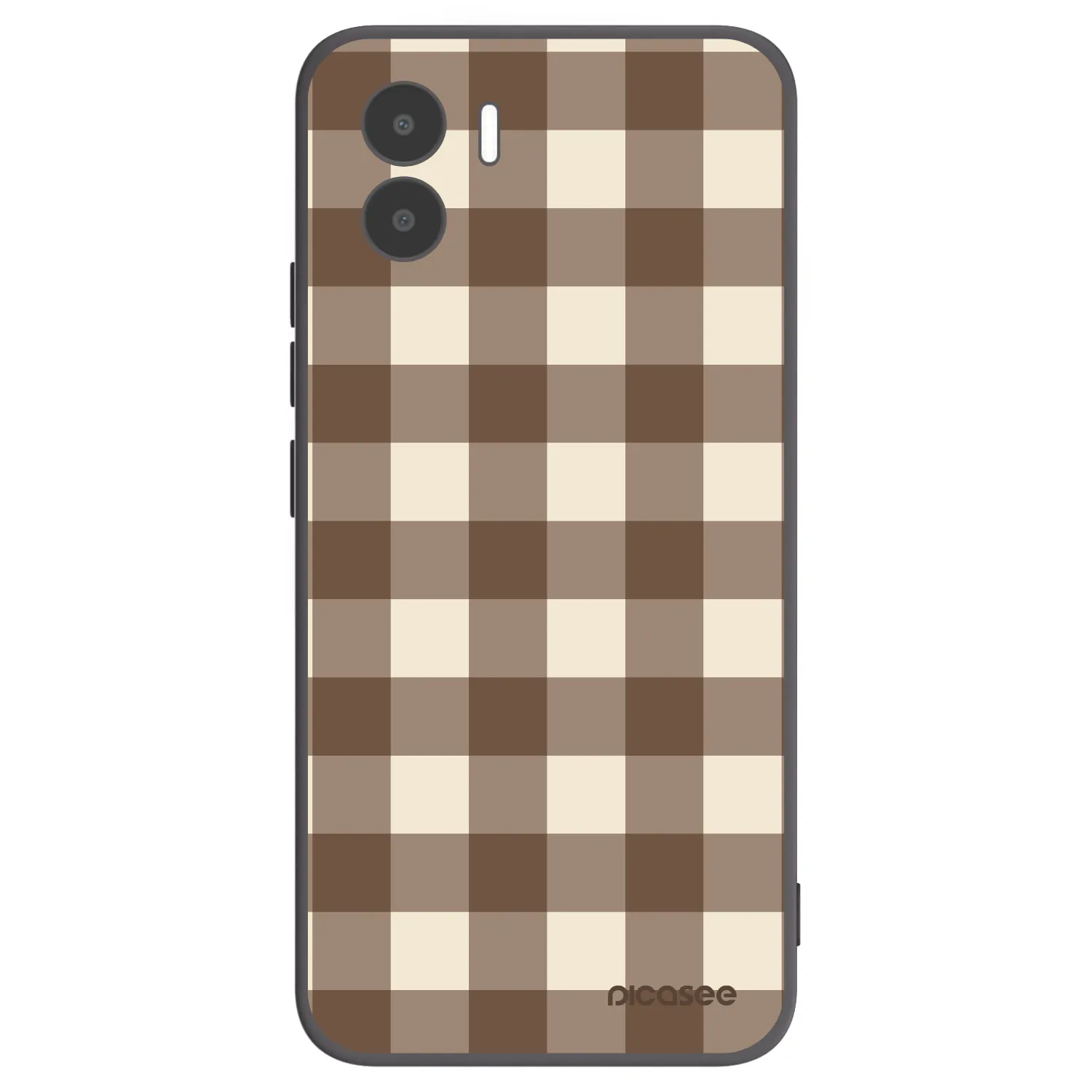 Picasee fekete szilikon tok az alábbi mobiltelefonokra Xiaomi Redmi A2 - Brown grid