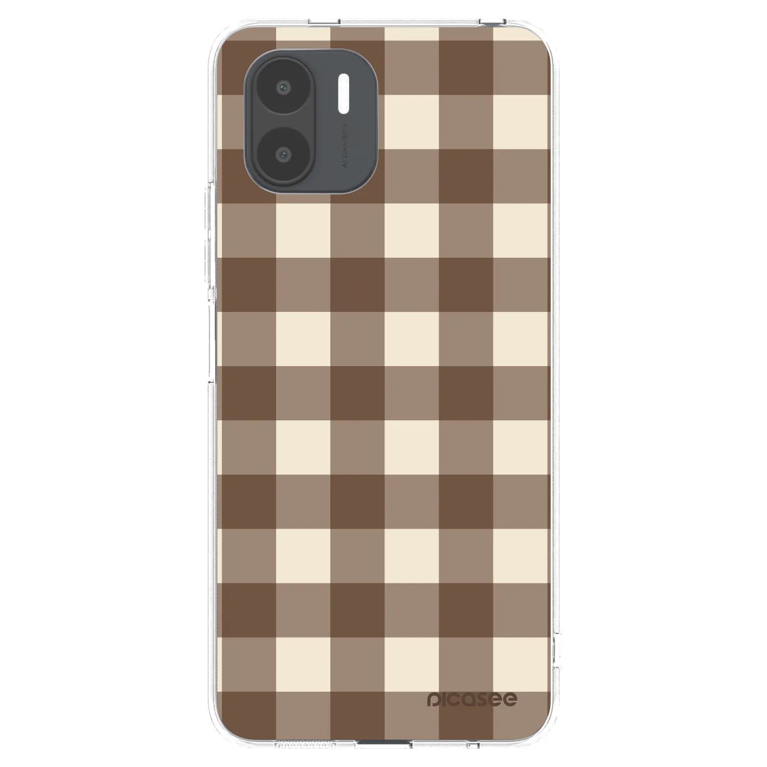 Picasee átlátszó szilikon tok az alábbi mobiltelefonokra Xiaomi Redmi A2 - Brown grid