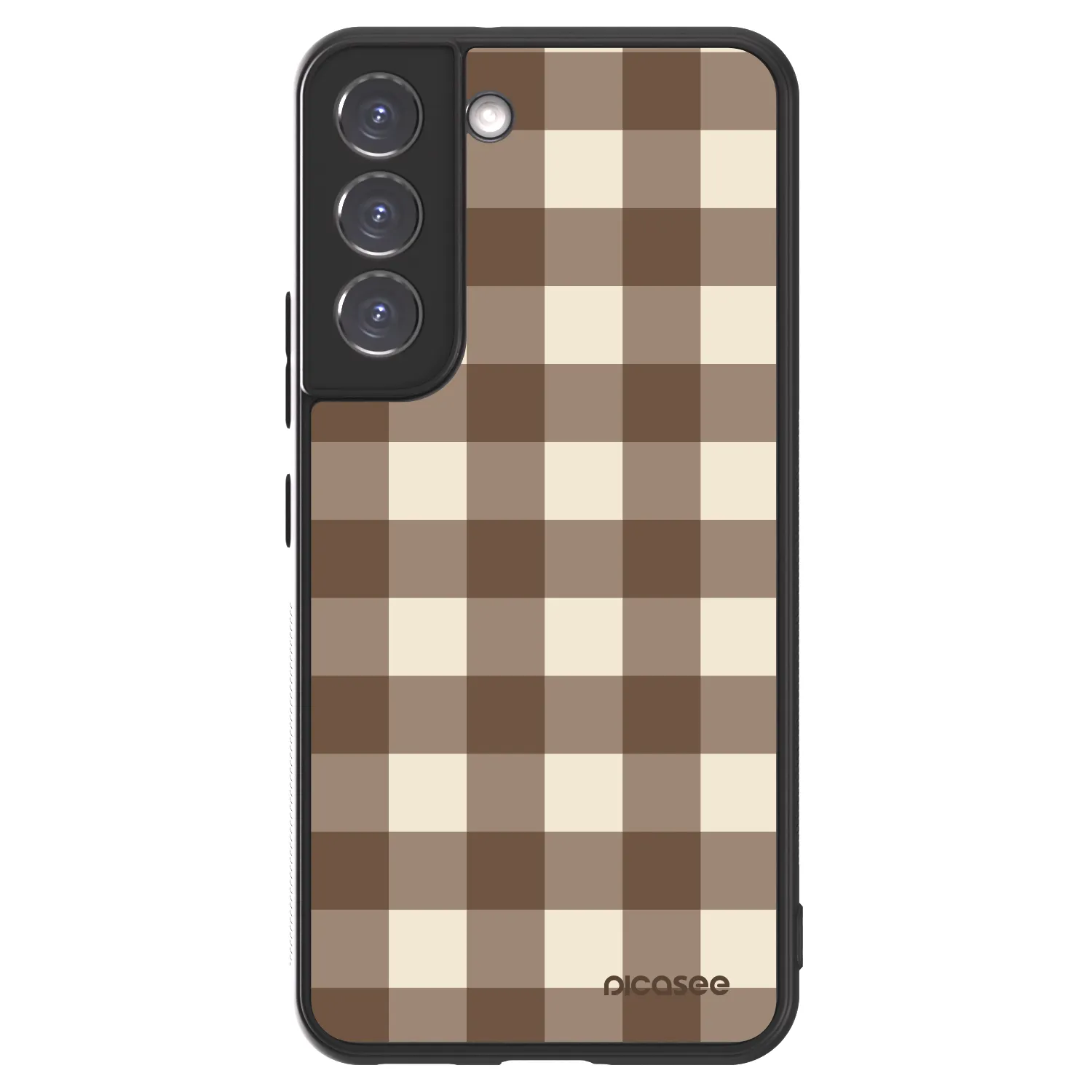 Picasee ULTIMATE CASE PowerShare Samsung Galaxy S22 5G - készülékre - Brown grid