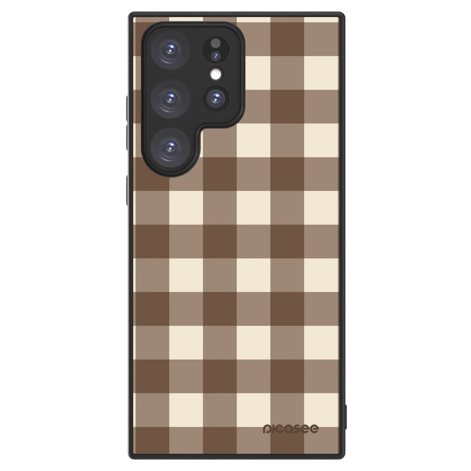 Picasee ULTIMATE CASE PowerShare Samsung Galaxy S23 Ultra 5G - készülékre - Brown grid