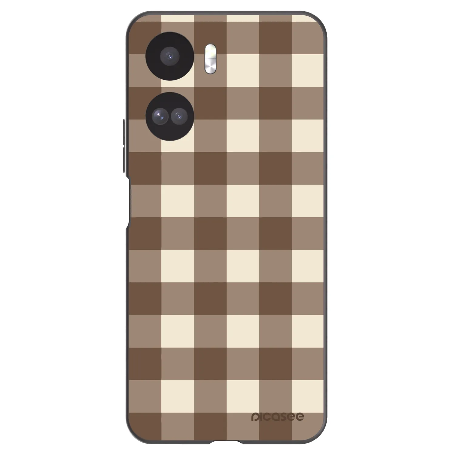 Picasee fekete szilikon tok az alábbi mobiltelefonokra Honor 90 Lite 5G - Brown grid