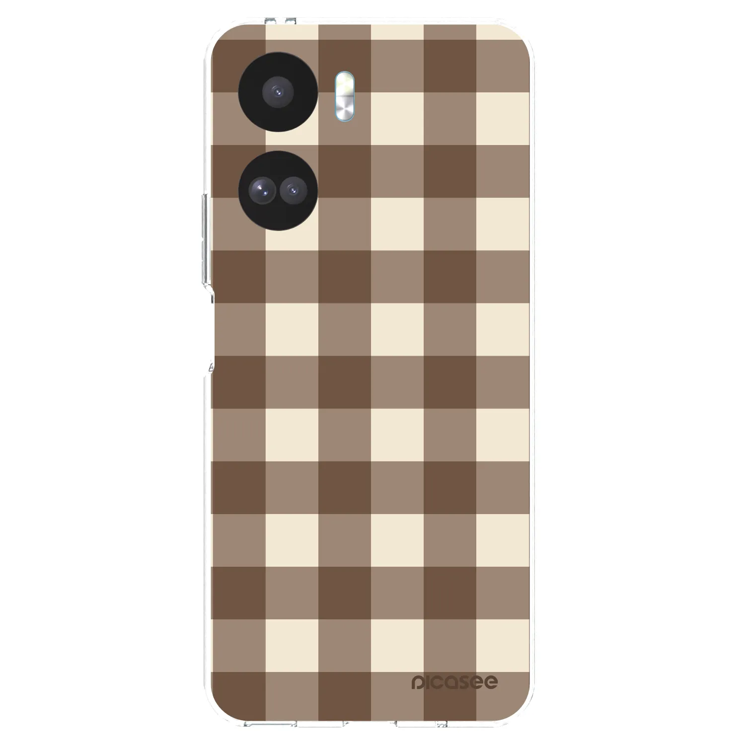 Picasee átlátszó szilikon tok az alábbi mobiltelefonokra Honor 90 Lite 5G - Brown grid