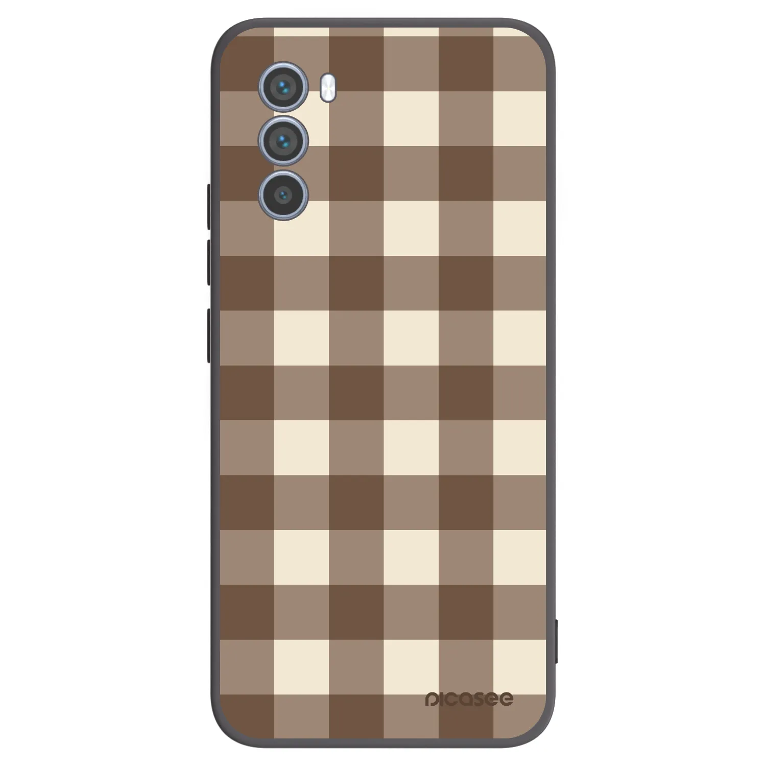 Picasee fekete szilikon tok az alábbi mobiltelefonokra Motorola Moto G62 - Brown grid