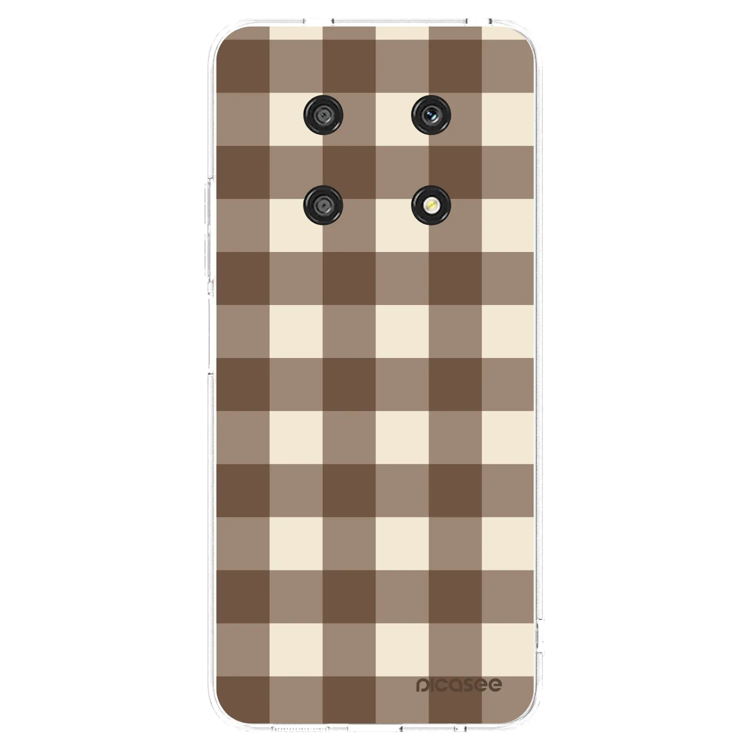 Picasee átlátszó szilikon tok az alábbi mobiltelefonokra Honor Magic4 Lite 5G - Brown grid