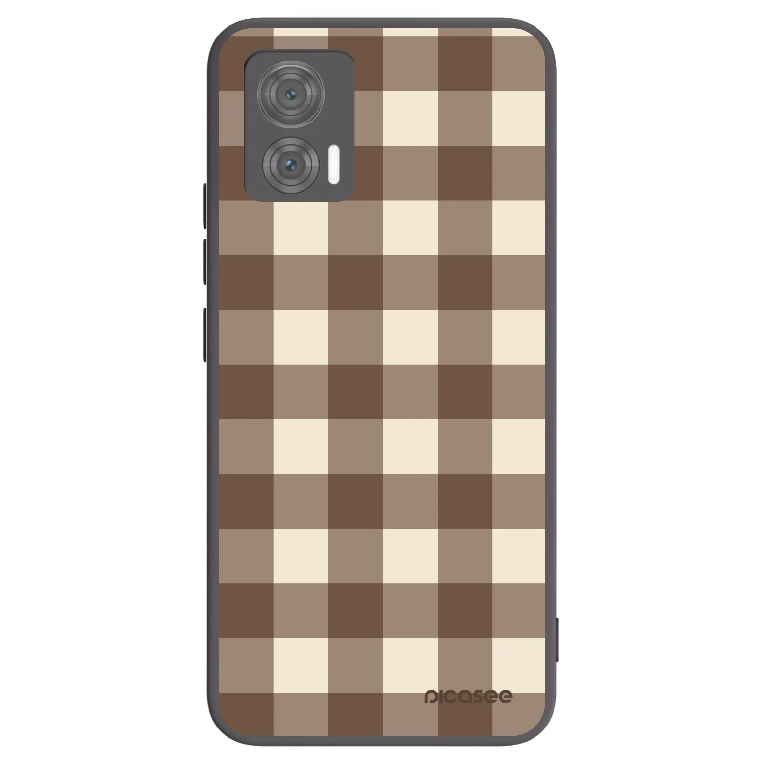 Picasee fekete szilikon tok az alábbi mobiltelefonokra Motorola Edge 30 Neo - Brown grid