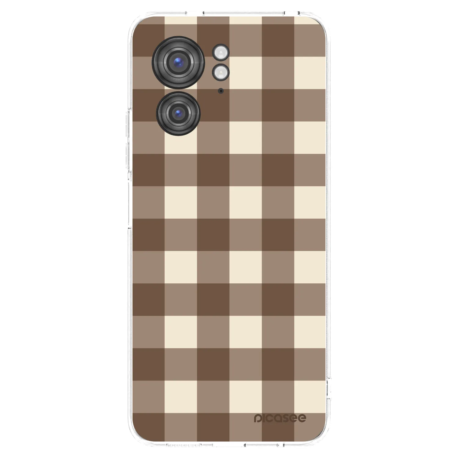Picasee átlátszó szilikon tok az alábbi mobiltelefonokra Motorola Edge 40 - Brown grid