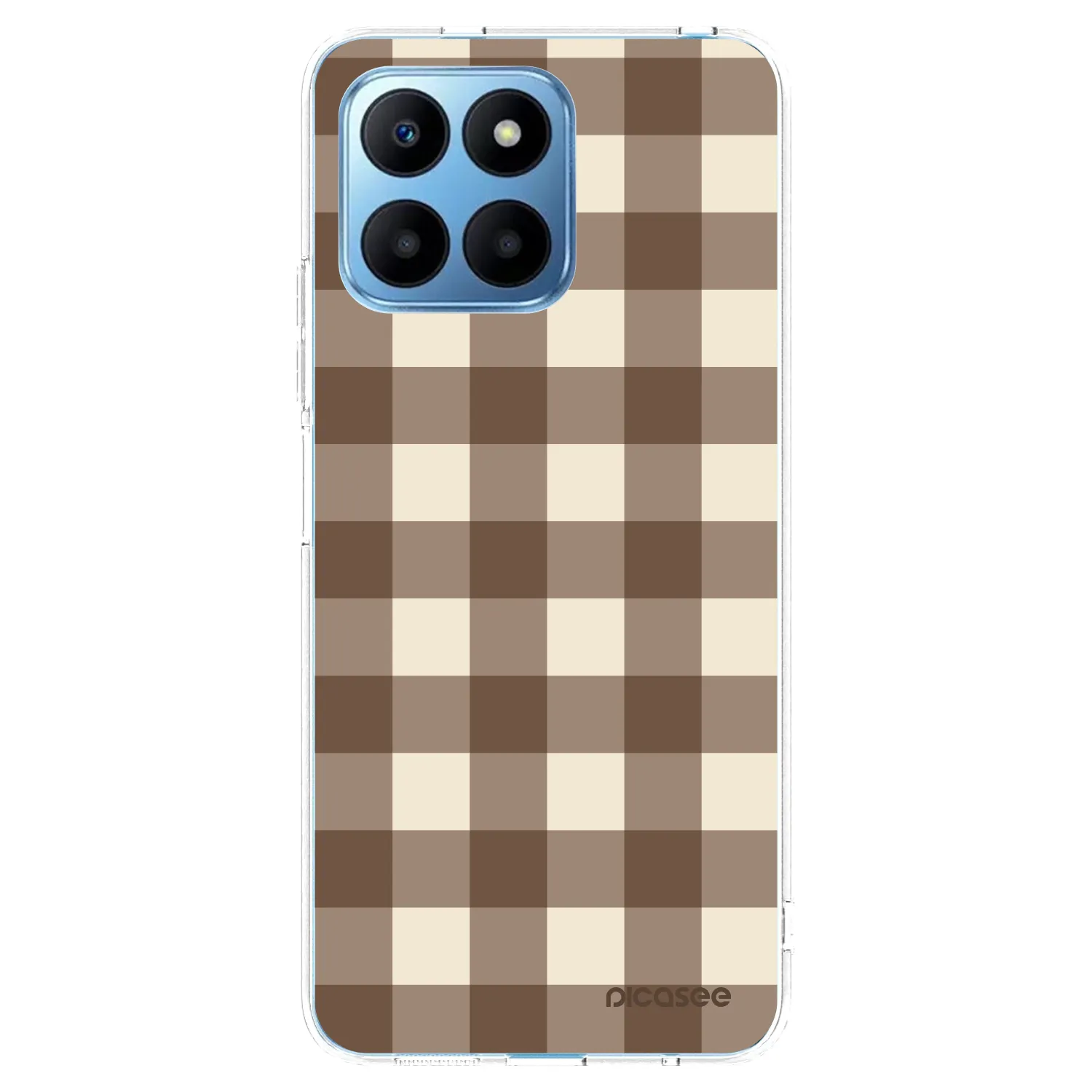 Picasee átlátszó szilikon tok az alábbi mobiltelefonokra Honor 70 Lite - Brown grid