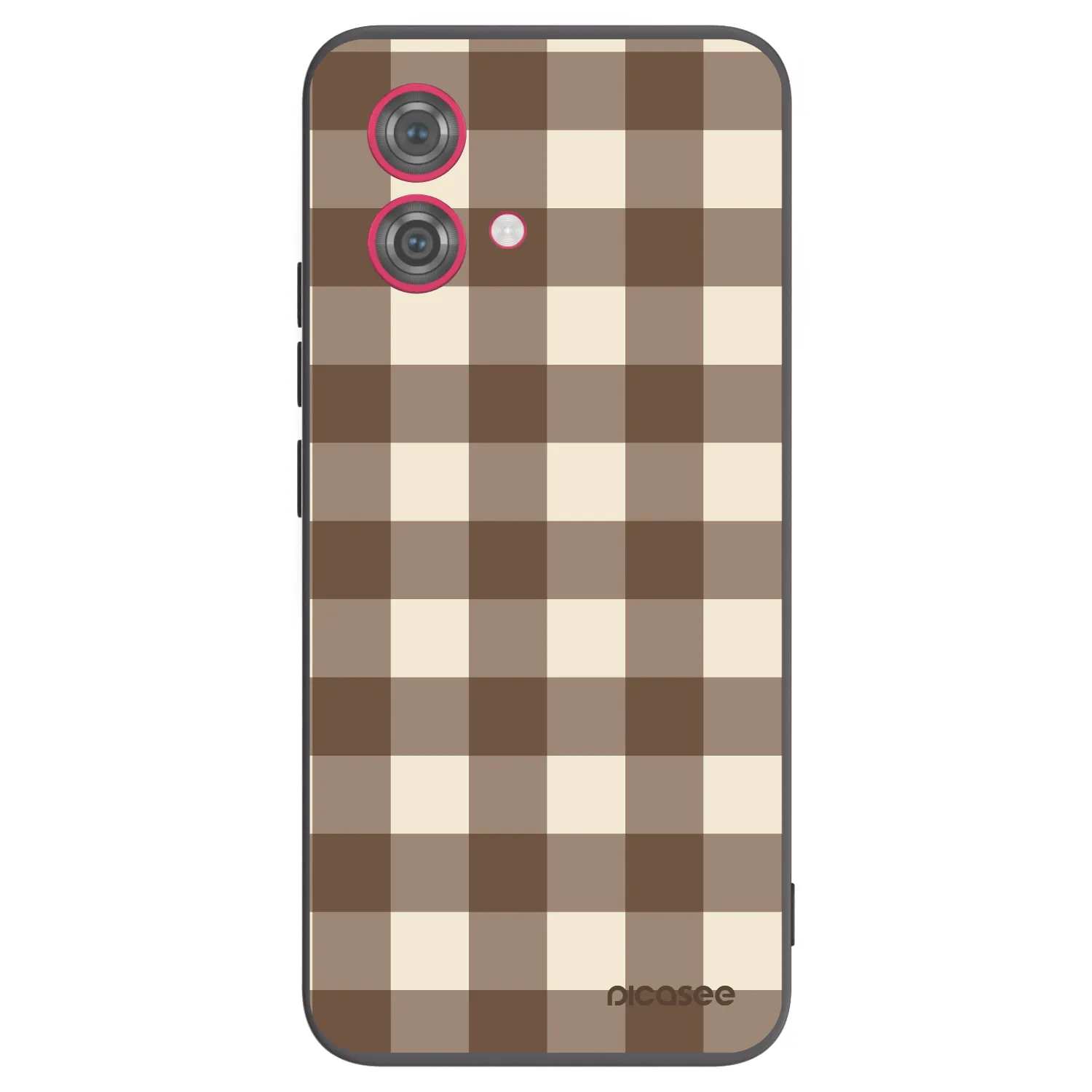 Picasee fekete szilikon tok az alábbi mobiltelefonokra Motorola Moto G84 5G - Brown grid