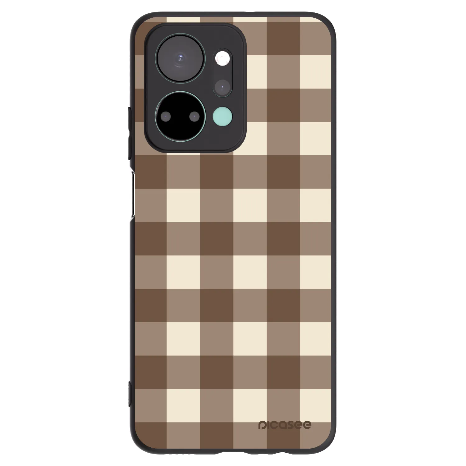 Picasee fekete szilikon tok az alábbi mobiltelefonokra Honor X7a - Brown grid