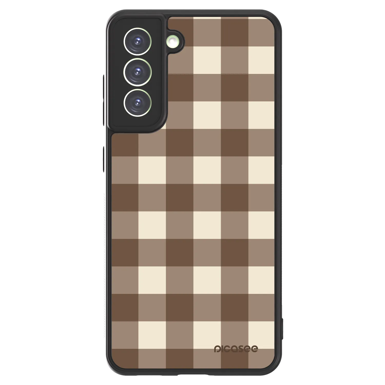 Picasee ULTIMATE CASE PowerShare Samsung Galaxy S21 FE 5G - készülékre - Brown grid