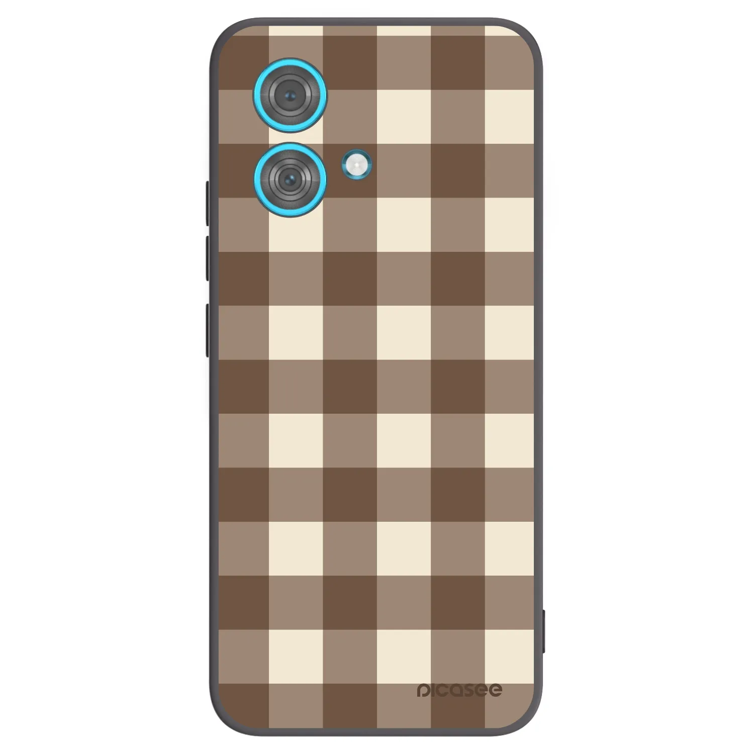 Picasee fekete szilikon tok az alábbi mobiltelefonokra Motorola Edge 40 Neo - Brown grid