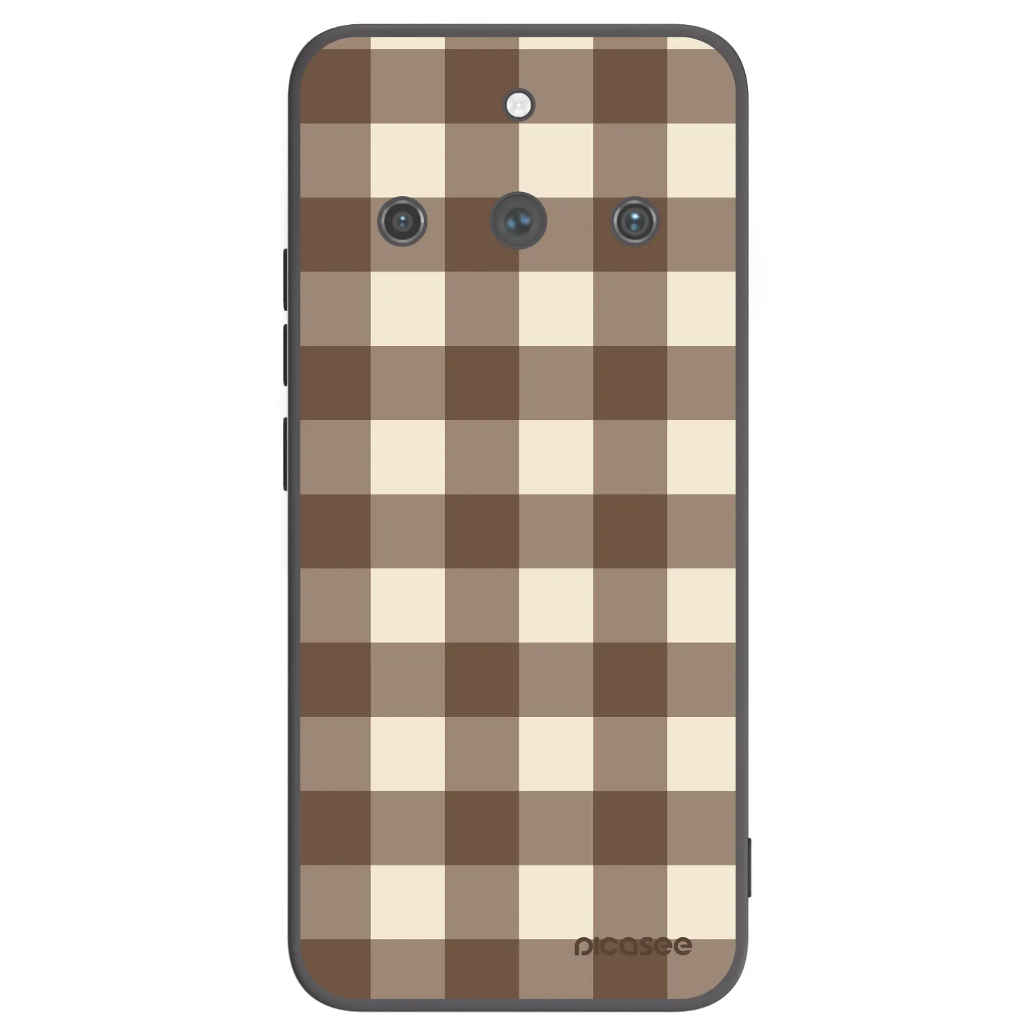 Picasee fekete szilikon tok az alábbi mobiltelefonokra Realme 11 Pro+ - Brown grid