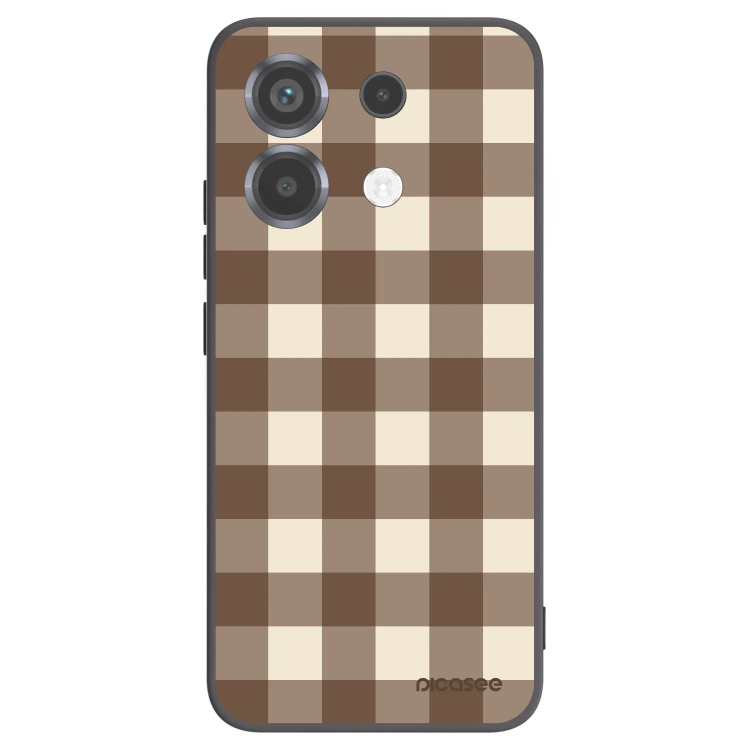 Picasee fekete szilikon tok az alábbi mobiltelefonokra Xiaomi Poco X6 - Brown grid