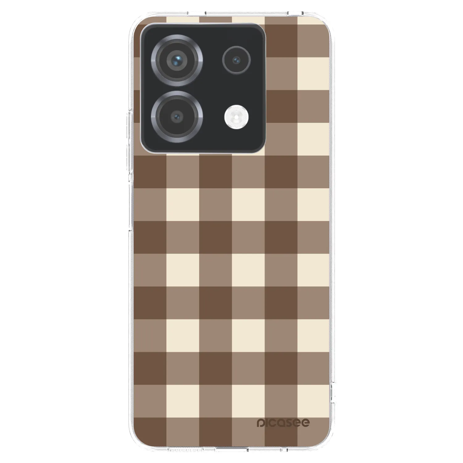 Picasee átlátszó szilikon tok az alábbi mobiltelefonokra Xiaomi Poco X6 - Brown grid