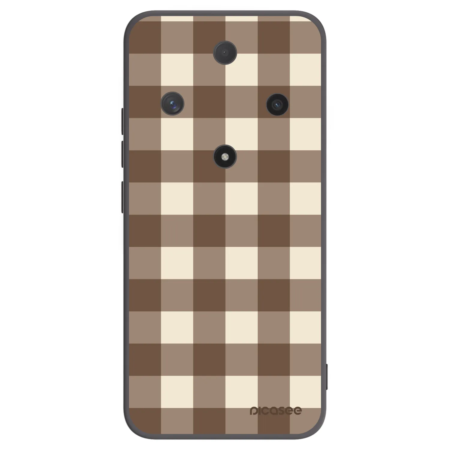 Picasee fekete szilikon tok az alábbi mobiltelefonokra Honor Magic6 Lite 5G - Brown grid
