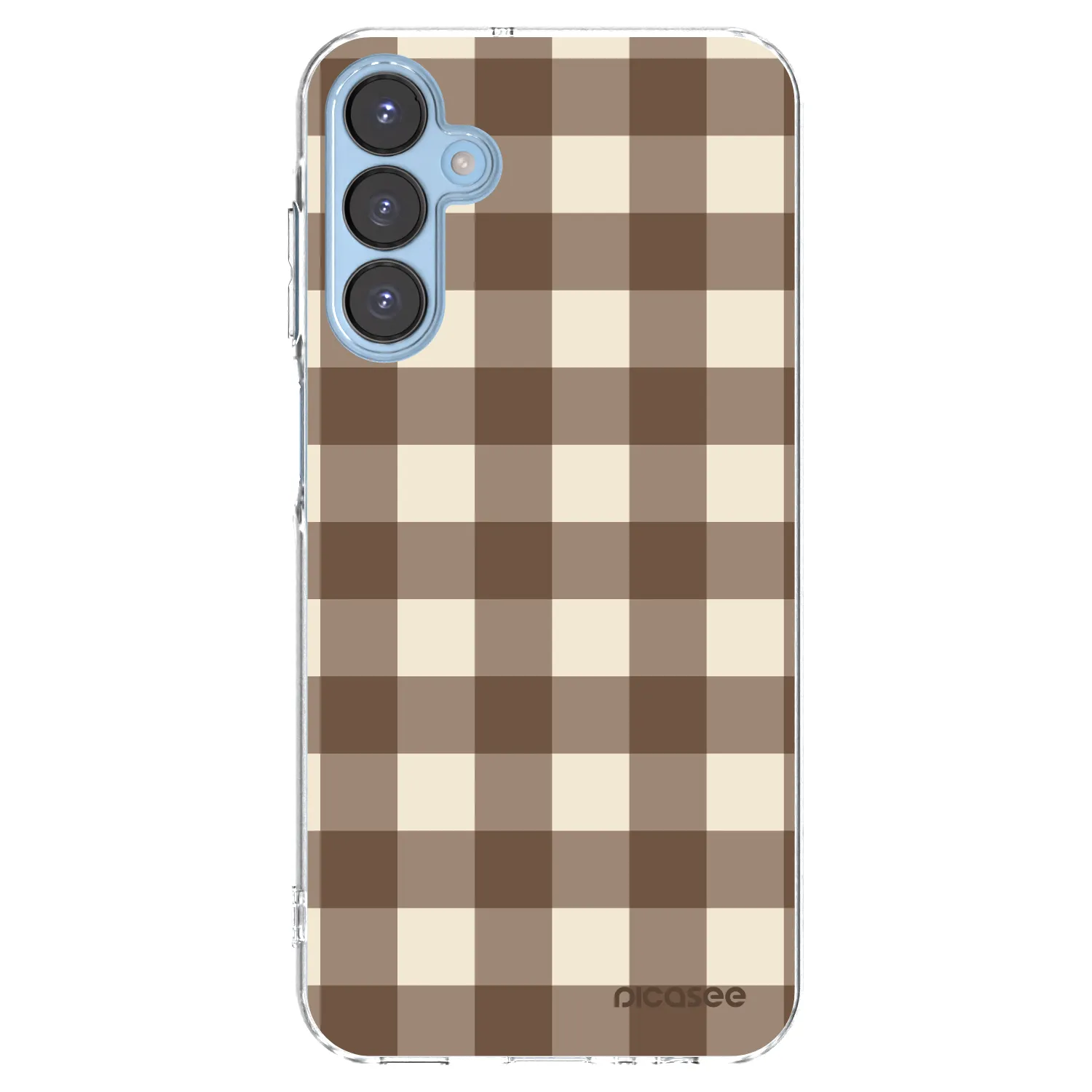 Picasee átlátszó szilikon tok az alábbi mobiltelefonokra Samsung Galaxy A15 A156B 5G - Brown grid
