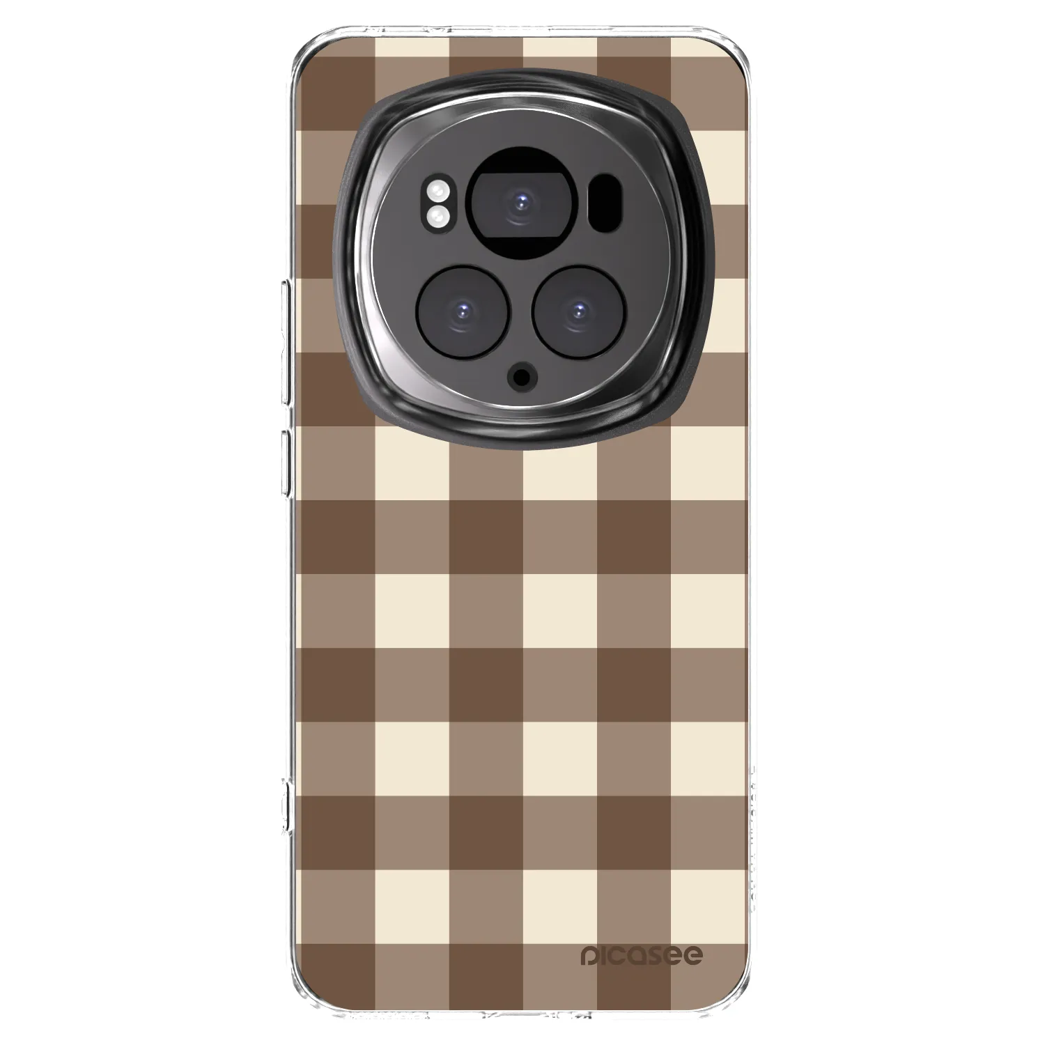 Picasee átlátszó szilikon tok az alábbi mobiltelefonokra Honor Magic6 Pro - Brown grid