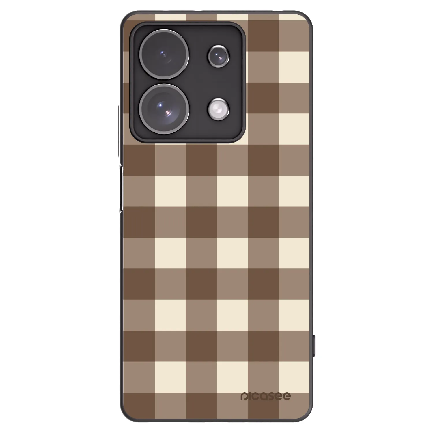Picasee fekete szilikon tok az alábbi mobiltelefonokra Xiaomi Redmi Note 13 Pro 4G - Brown grid