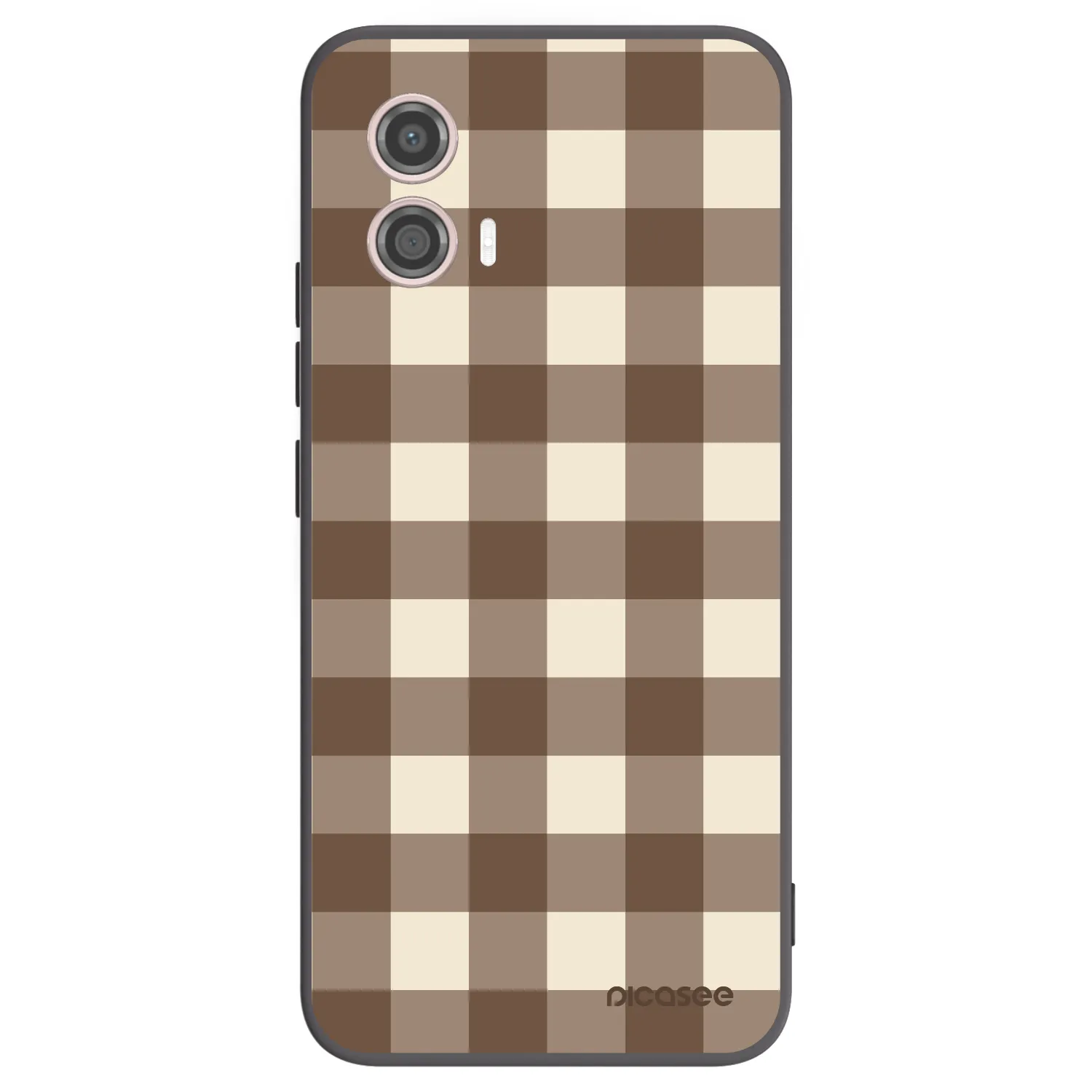 Picasee fekete szilikon tok az alábbi mobiltelefonokra Motorola Moto G53 5G - Brown grid