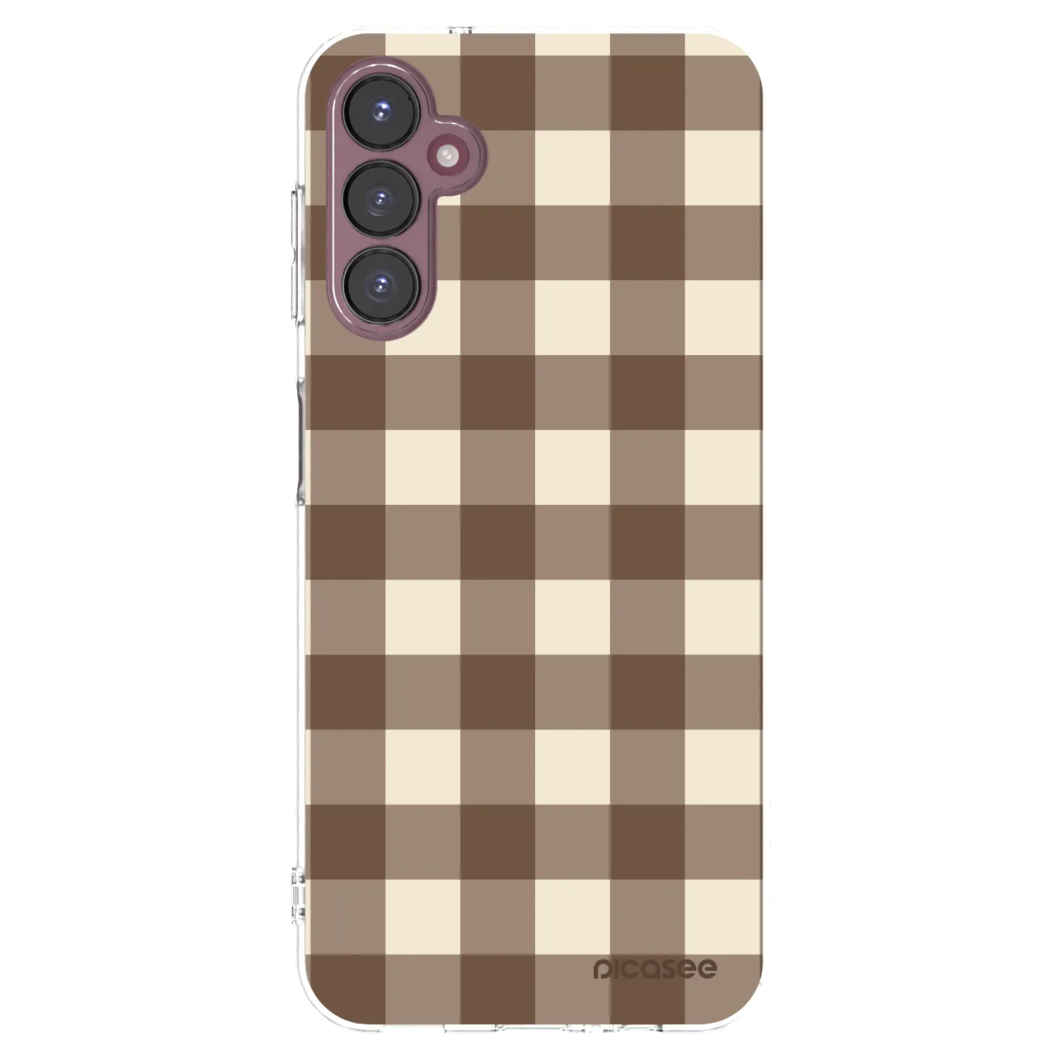 Picasee átlátszó szilikon tok az alábbi mobiltelefonokra Samsung Galaxy A05s A057G - Brown grid