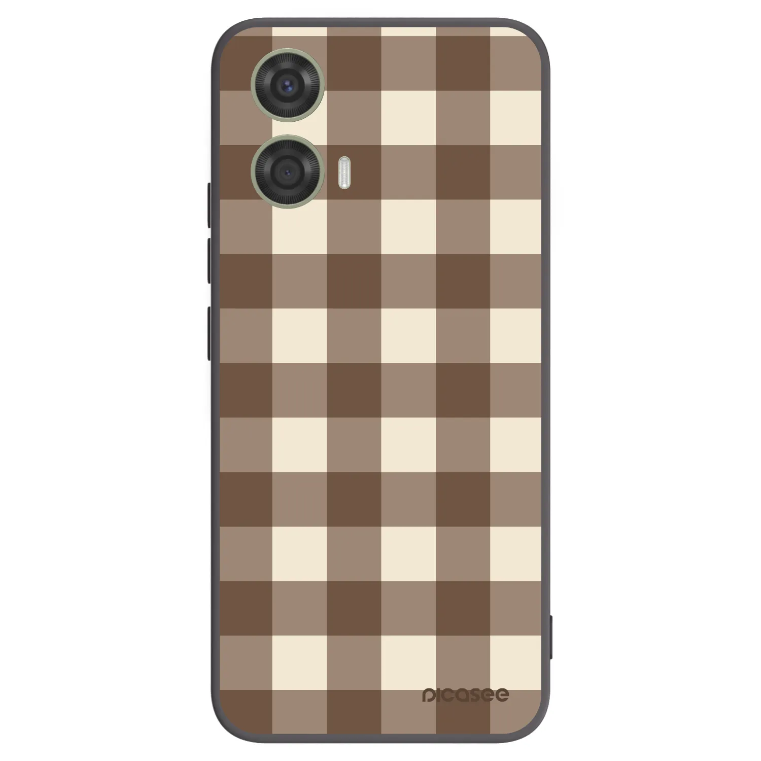Picasee fekete szilikon tok az alábbi mobiltelefonokra Motorola Moto G24 - Brown grid