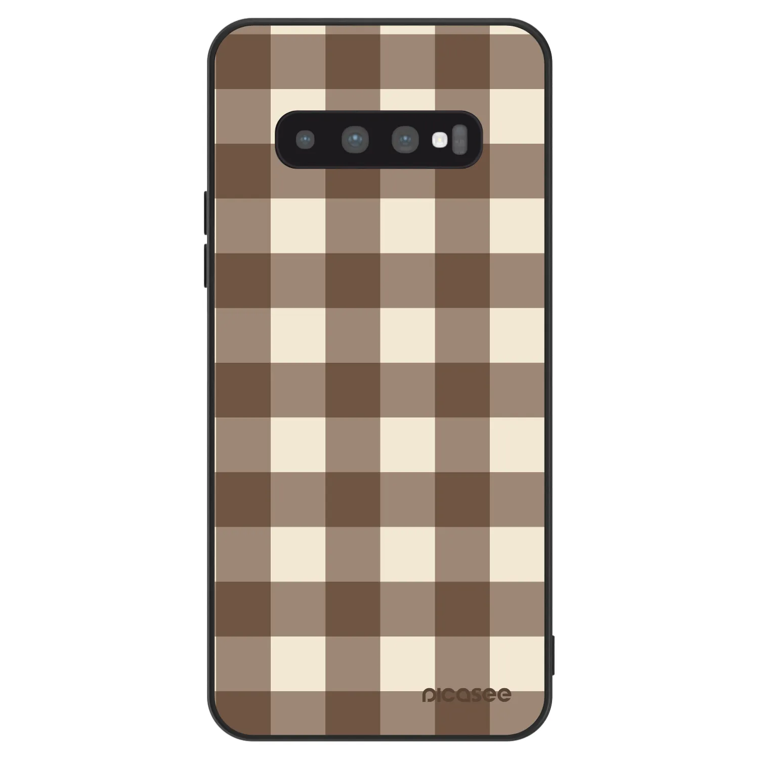 Picasee ULTIMATE CASE Samsung Galaxy S10 Plus G975 - készülékre - Brown grid