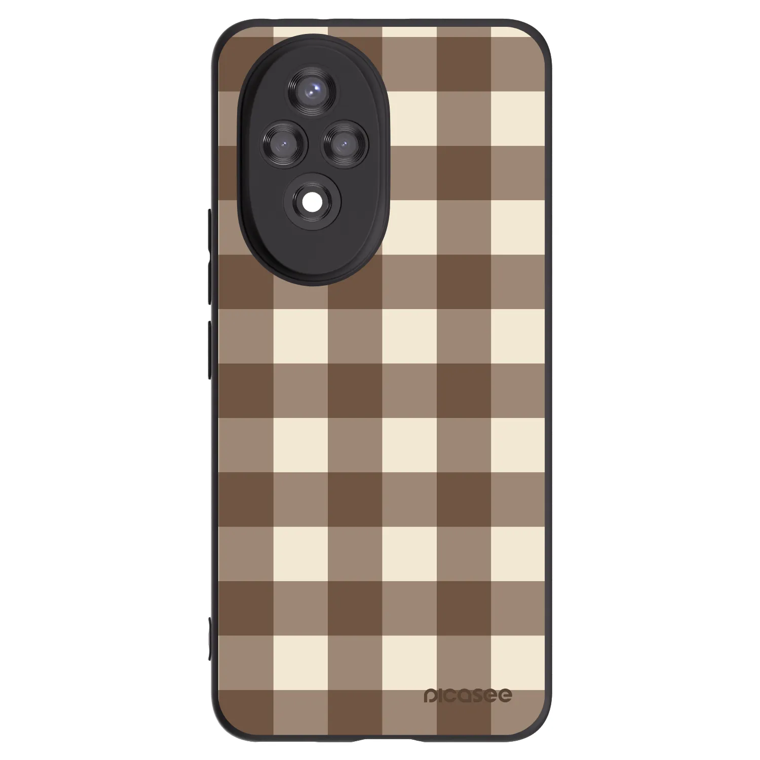 Picasee fekete szilikon tok az alábbi mobiltelefonokra Honor 200 5G - Brown grid