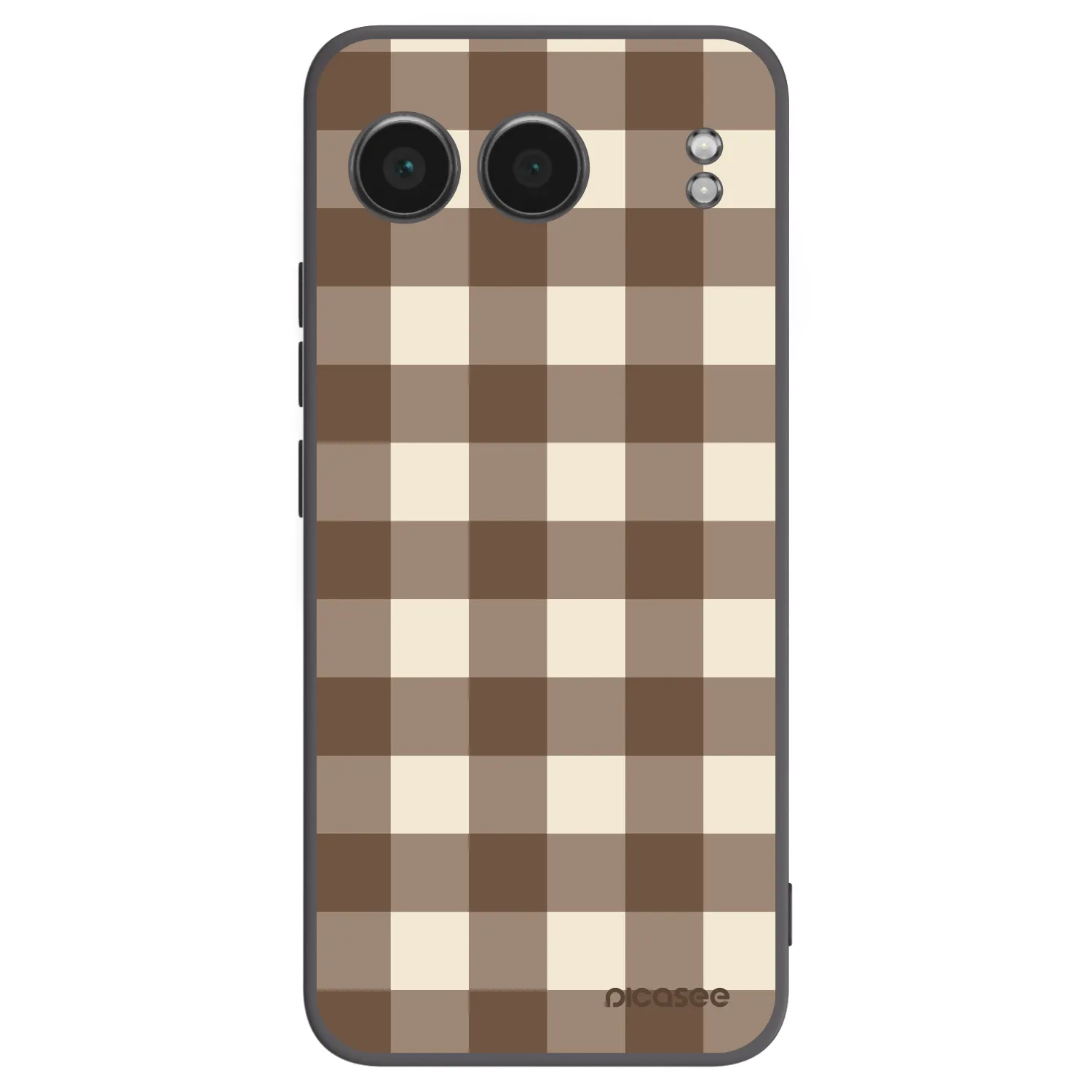 Picasee fekete szilikon tok az alábbi mobiltelefonokra OnePlus Nord 4 - Brown grid