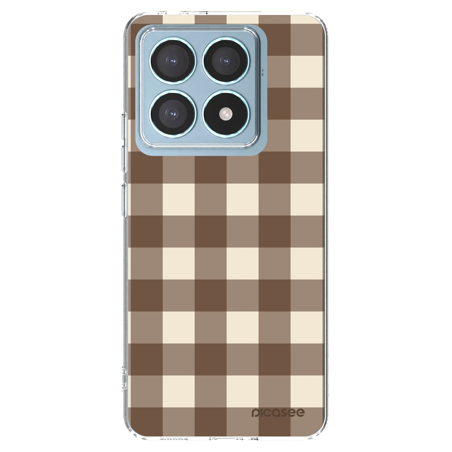 Picasee átlátszó szilikon tok az alábbi mobiltelefonokra Xiaomi 14T Pro - Brown grid