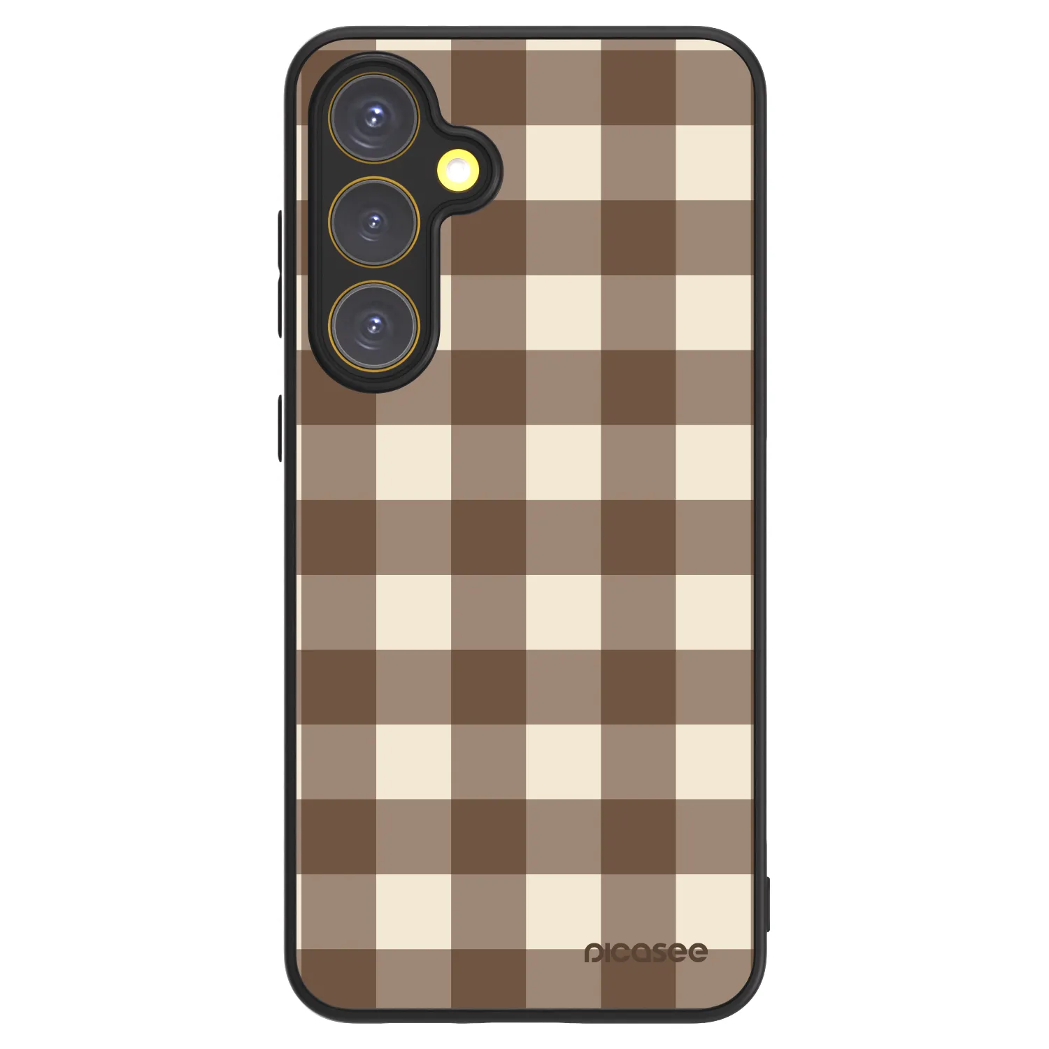 Picasee ULTIMATE CASE Samsung Galaxy S24 FE S721B - készülékre - Brown grid
