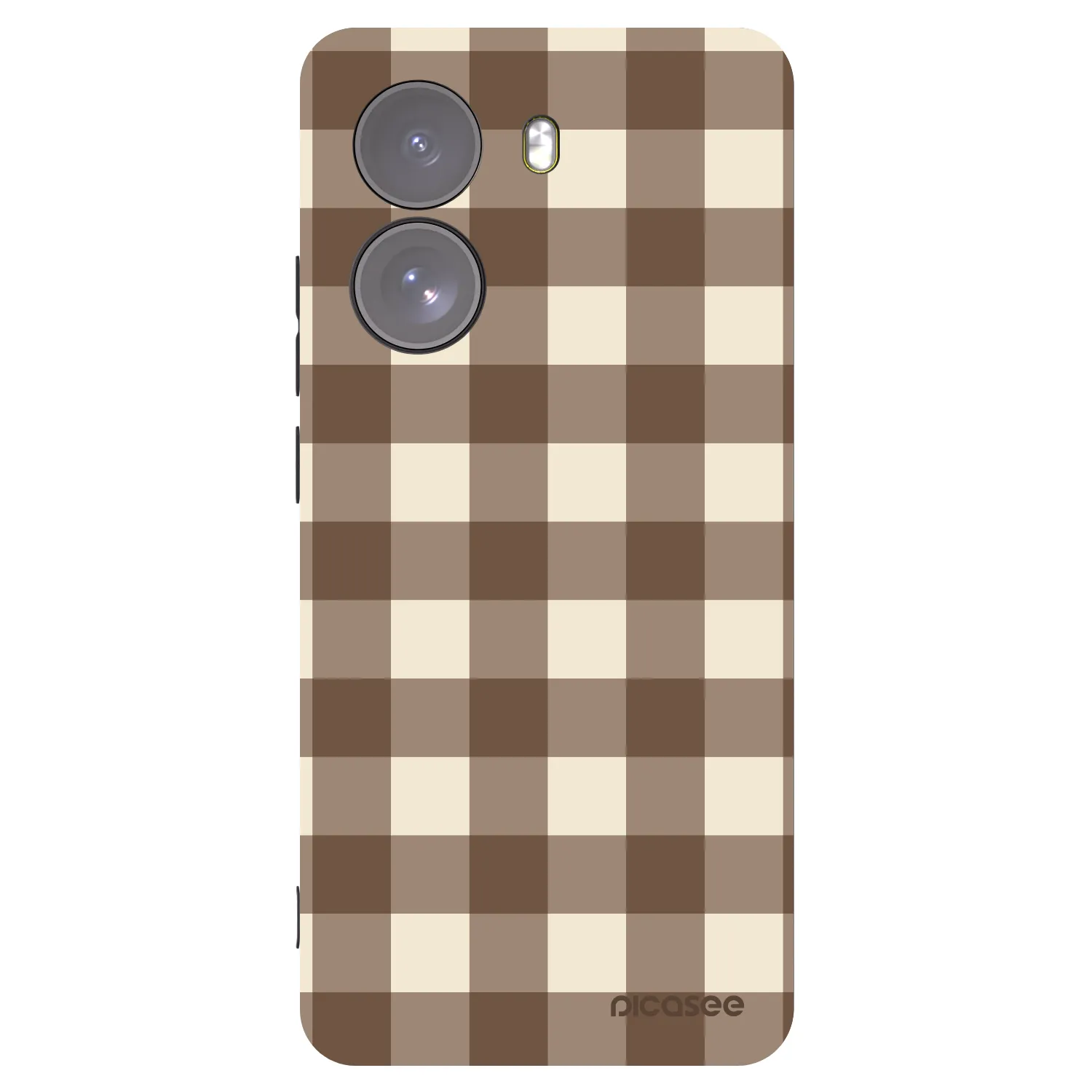Picasee fekete szilikon tok az alábbi mobiltelefonokra Xiaomi Poco X7 - Brown grid