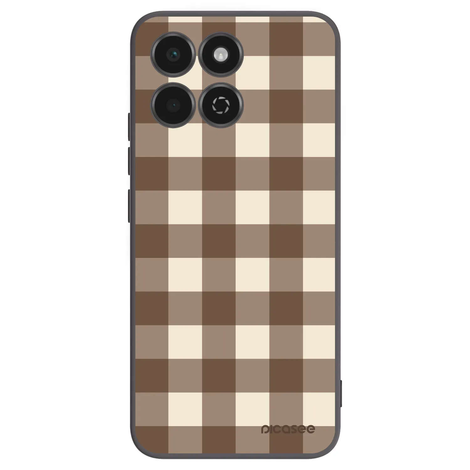Picasee fekete szilikon tok az alábbi mobiltelefonokra Honor 200 Smart 5G - Brown grid