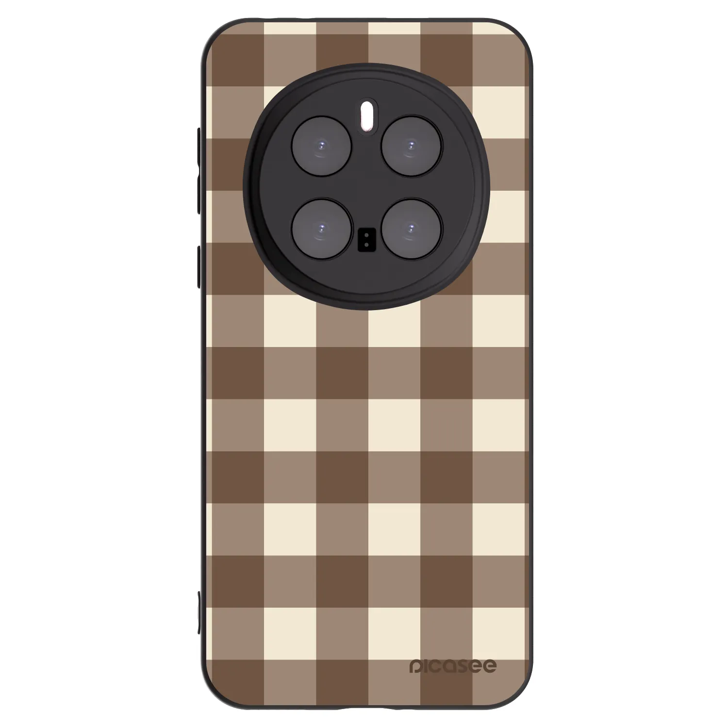 Picasee fekete szilikon tok az alábbi mobiltelefonokra Honor Magic7 Pro 5G - Brown grid