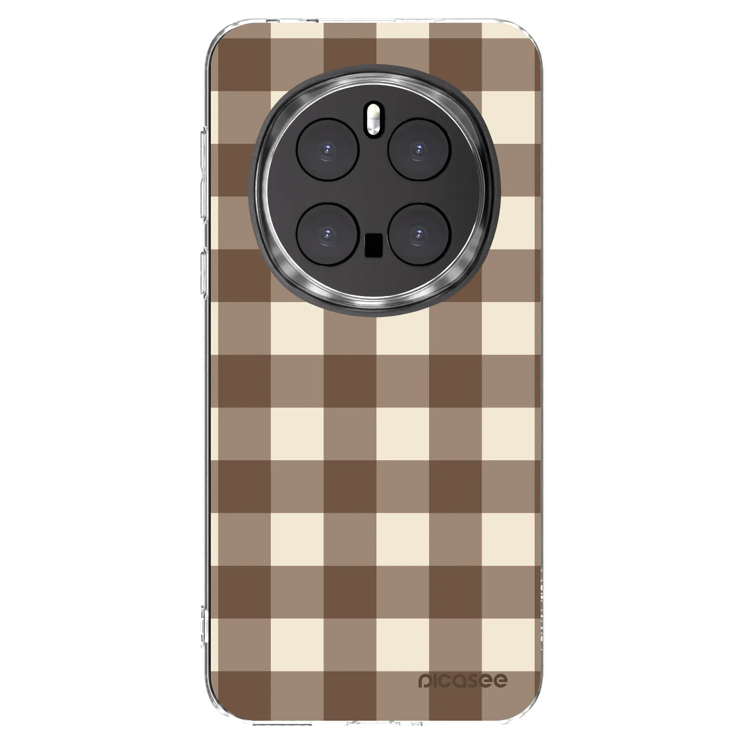 Picasee átlátszó szilikon tok az alábbi mobiltelefonokra Honor Magic7 Pro 5G - Brown grid