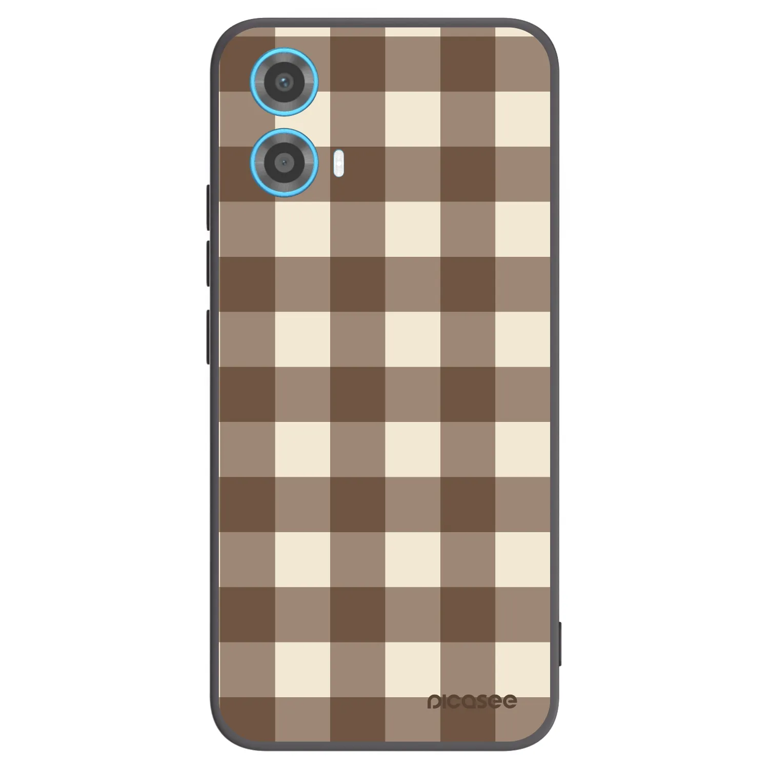 Picasee fekete szilikon tok az alábbi mobiltelefonokra Motorola Moto G34 5G - Brown grid