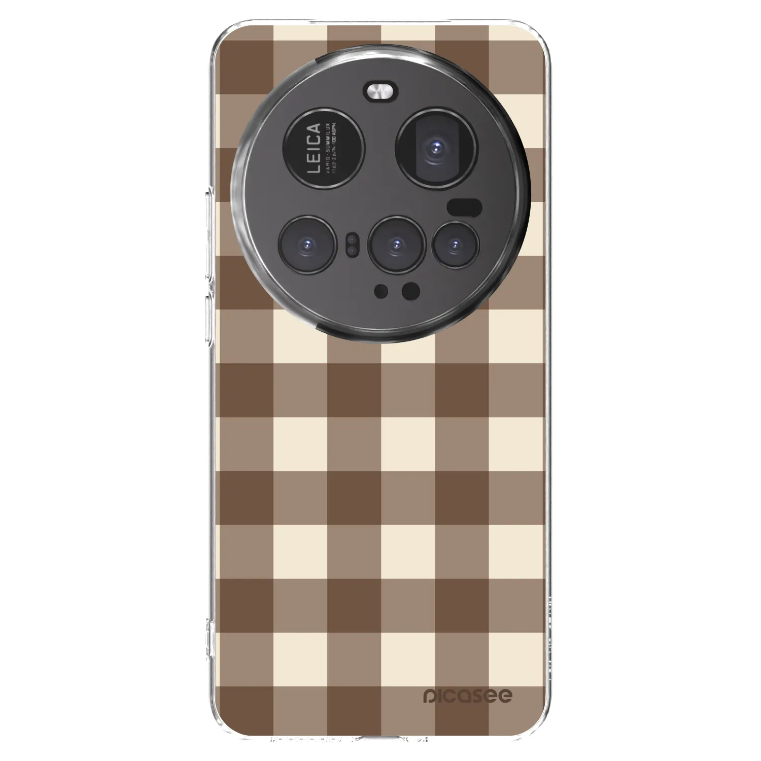 Picasee átlátszó szilikon tok az alábbi mobiltelefonokra Xiaomi 15 Ultra - Brown grid