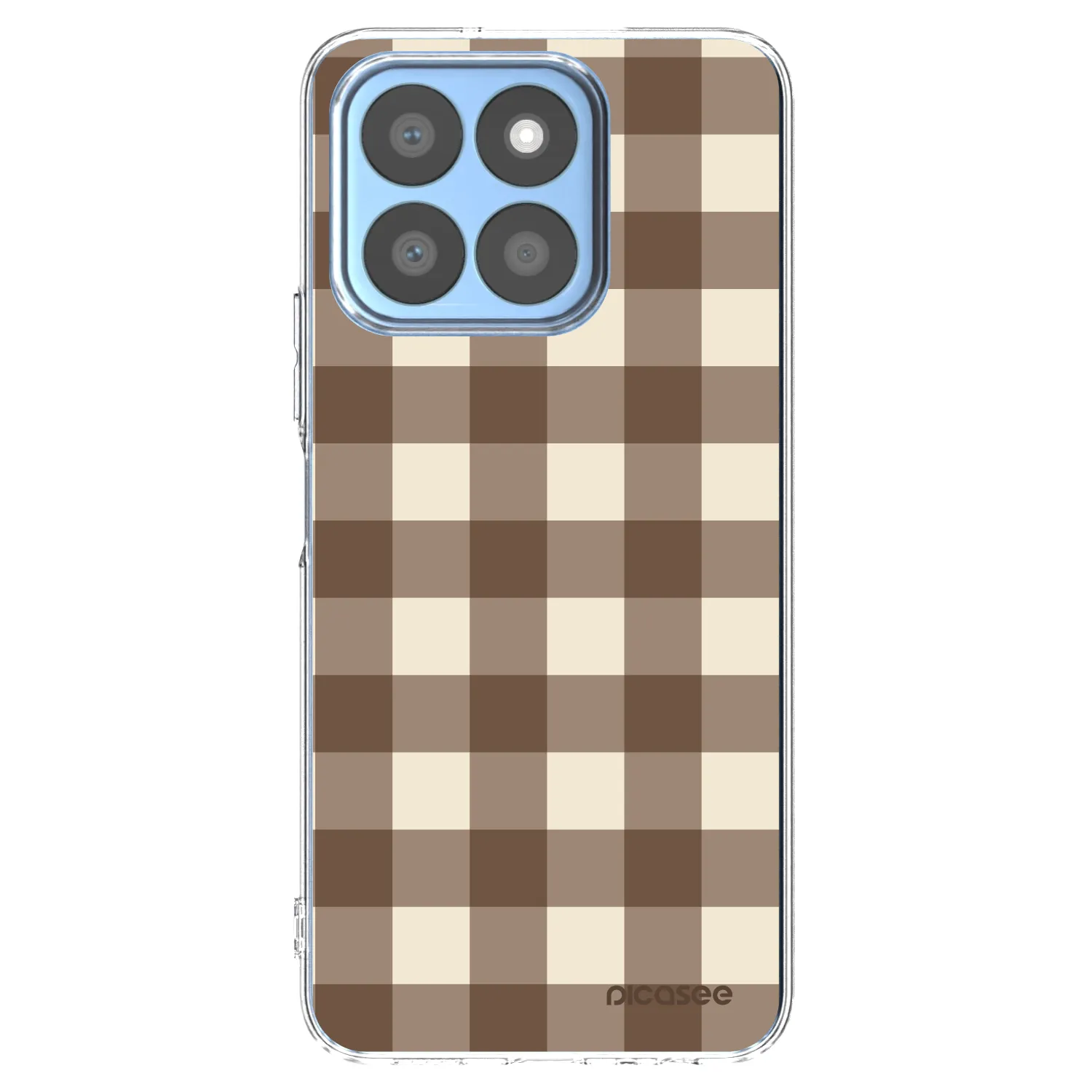 Picasee átlátszó szilikon tok az alábbi mobiltelefonokra Honor X8c - Brown grid
