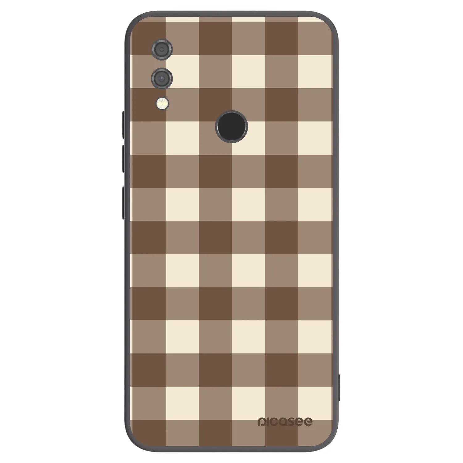 Picasee fekete szilikon tok az alábbi mobiltelefonokra Xiaomi Redmi Note 7 - Brown grid